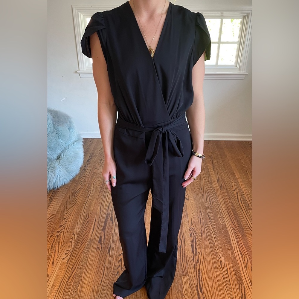 Black Diane von Furstenberg jumpsuit